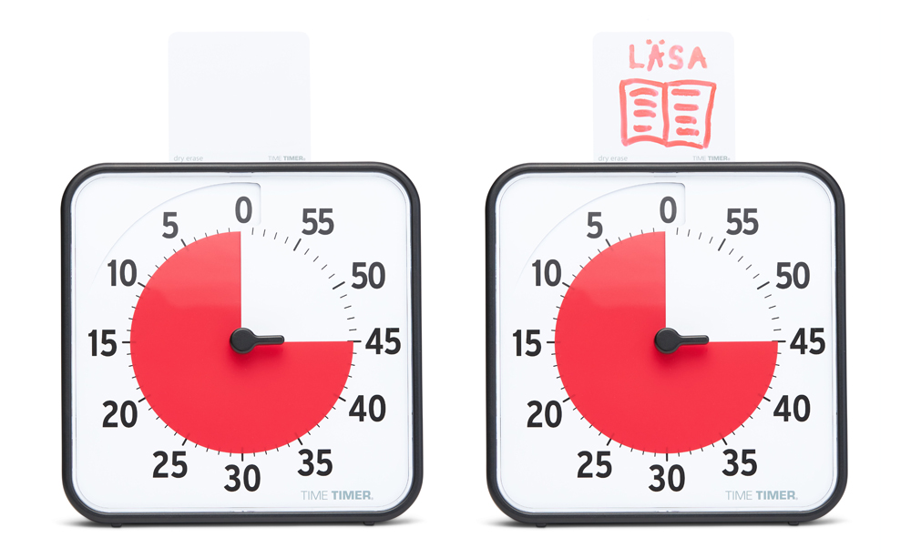 Time Timer Medium med bildstöd på whiteboard kort